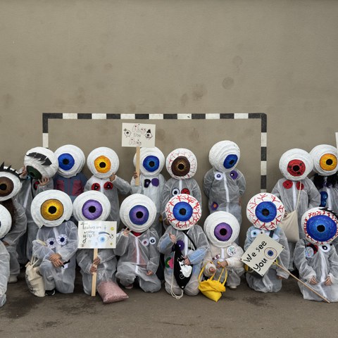 BSFIDI Fasnacht Augen. Vergrösserte Ansicht