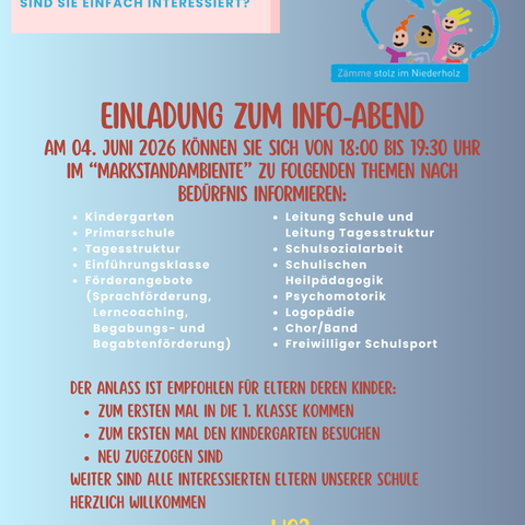 Flyer Einladung Info-Elternabend